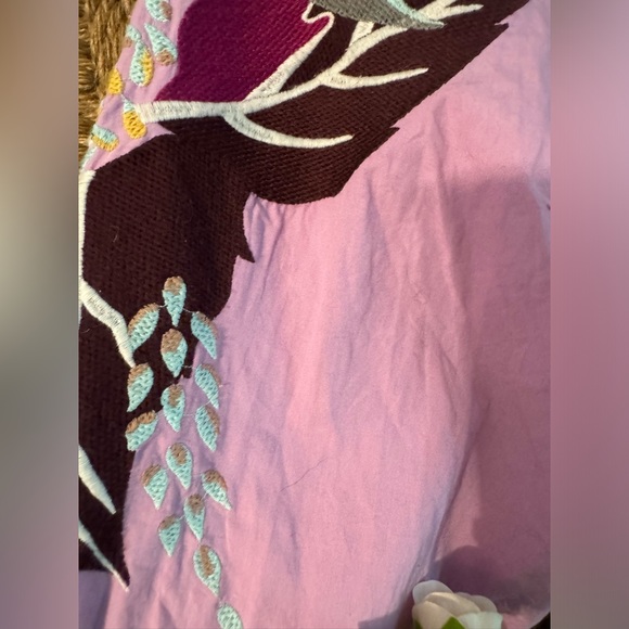 Free People Boho Embroidered Mini Obsessions Mini Dress Top Kaftan Blouse - Picture 7 of 10